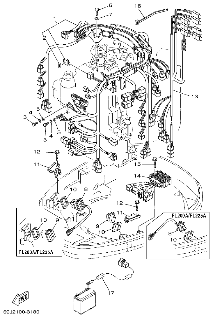 Yamaha A1 ELECTRICAL 3 parts diagram